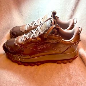 Rose colored Cardi B Reeboks. Worn once. Size nine.